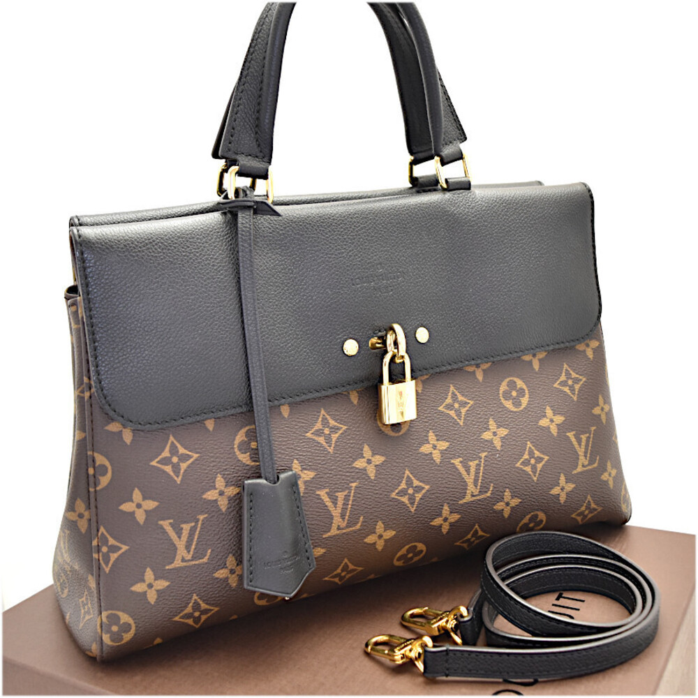 Louis Vuitton Bag Venus Monogram Canvas Leather Brown Black